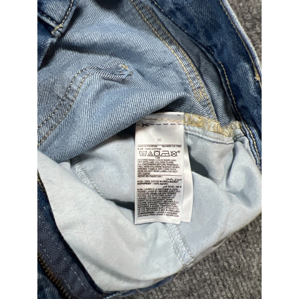 Old Navy Baggy Jeans womens 10 Blue Drapey Denim Cotton Preppy Mid-Rise Wide Leg - Picture 10 of 14